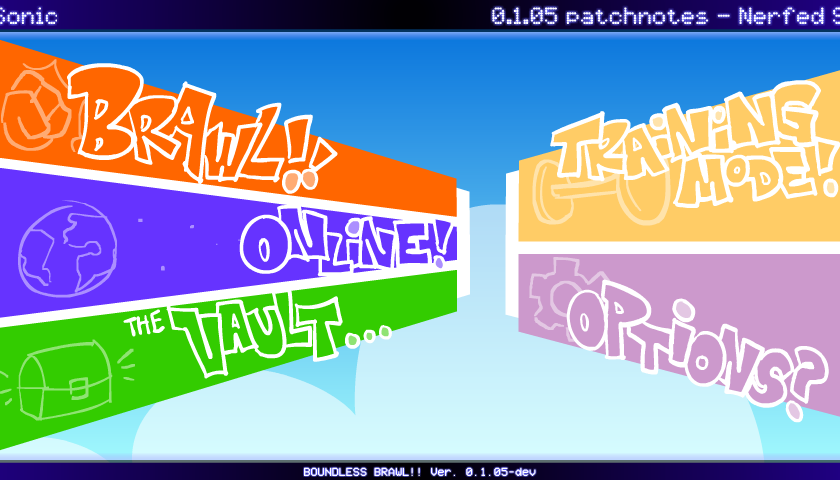 Menu principal (Mockup)